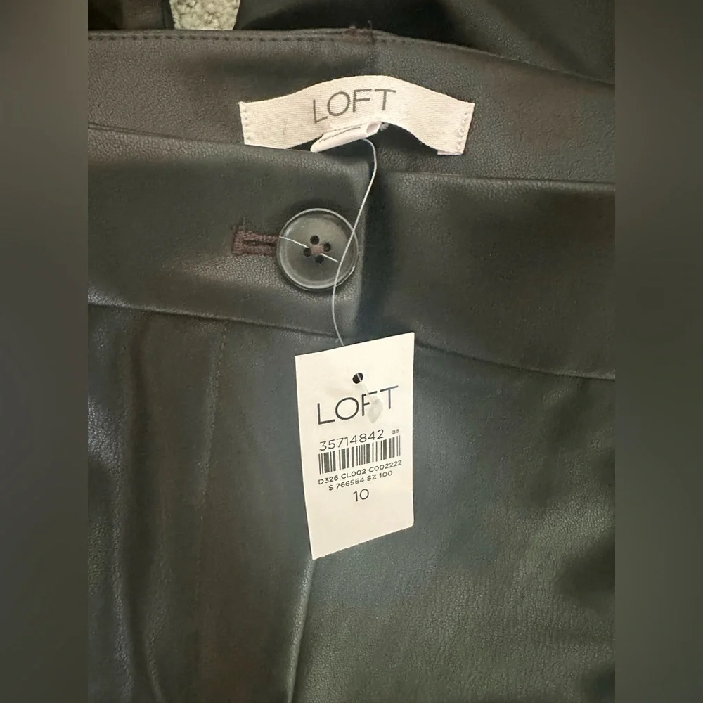 Loft Ann Taylor - Black Faux Leather Pants - BNWT! - Picture 7 of 7